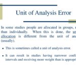 unit of analysis