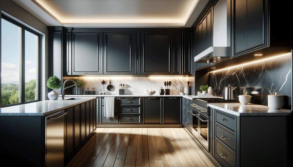 Black Kitchen Cabinets